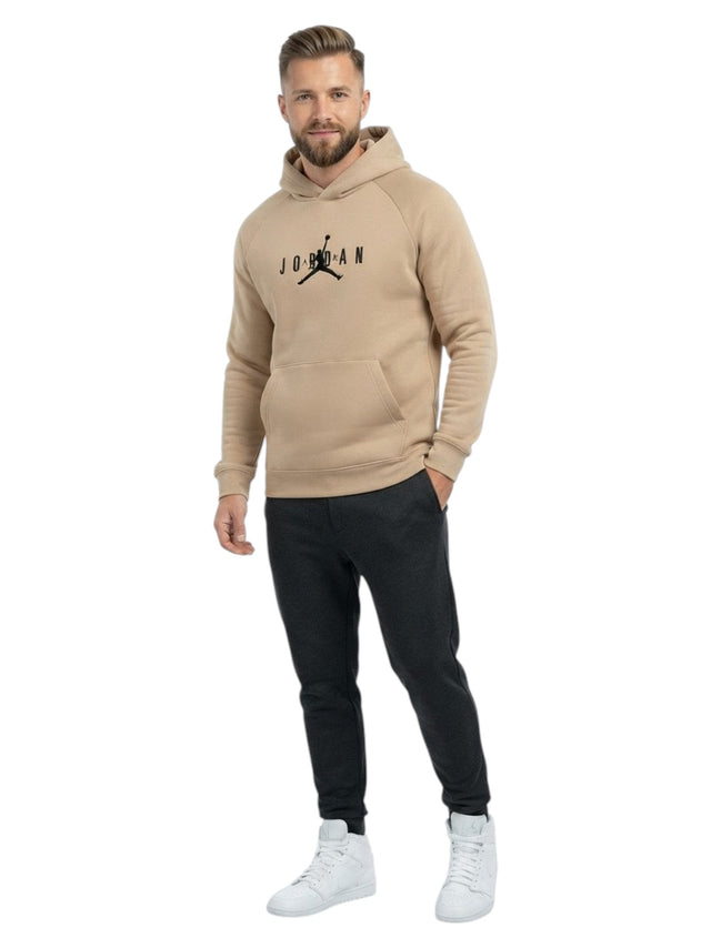 Image for Men's Brand Logo Printed Hoodie,Beige