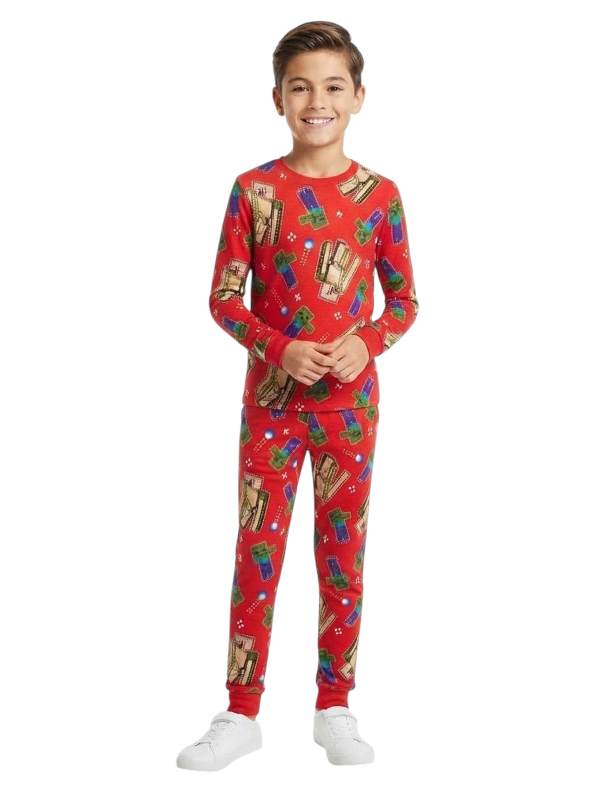 Image for Kids Boys Printed Sleepwear Set,Red