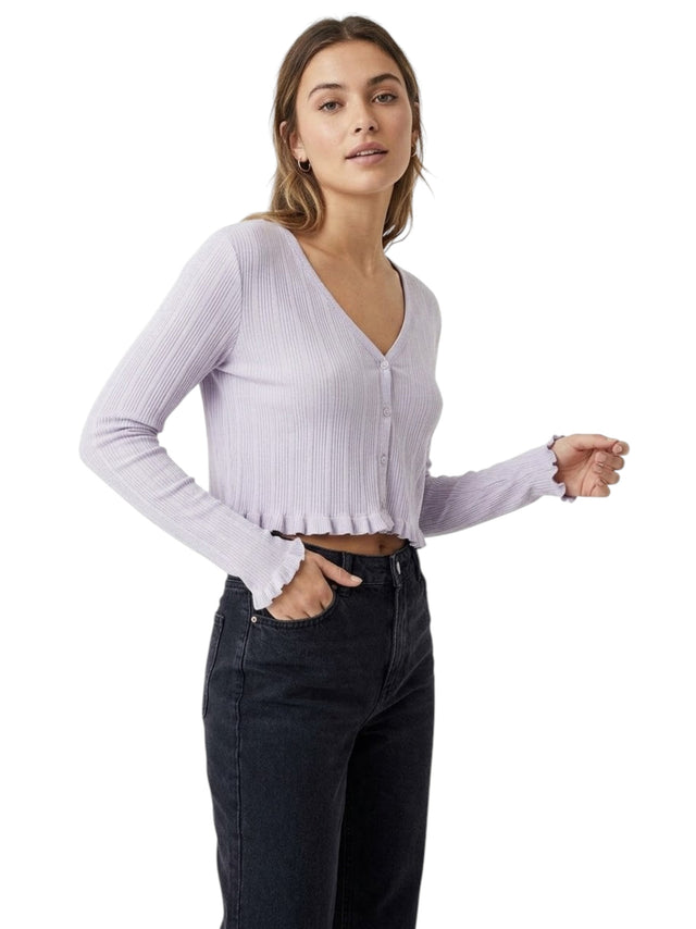 Image for Women's Ribbed Soft Top,Light Purple