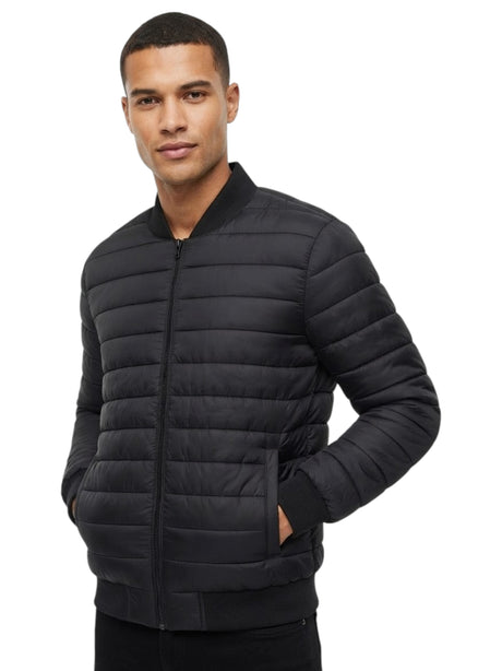 Image for Men's Plain Puffer Jacket,Black
