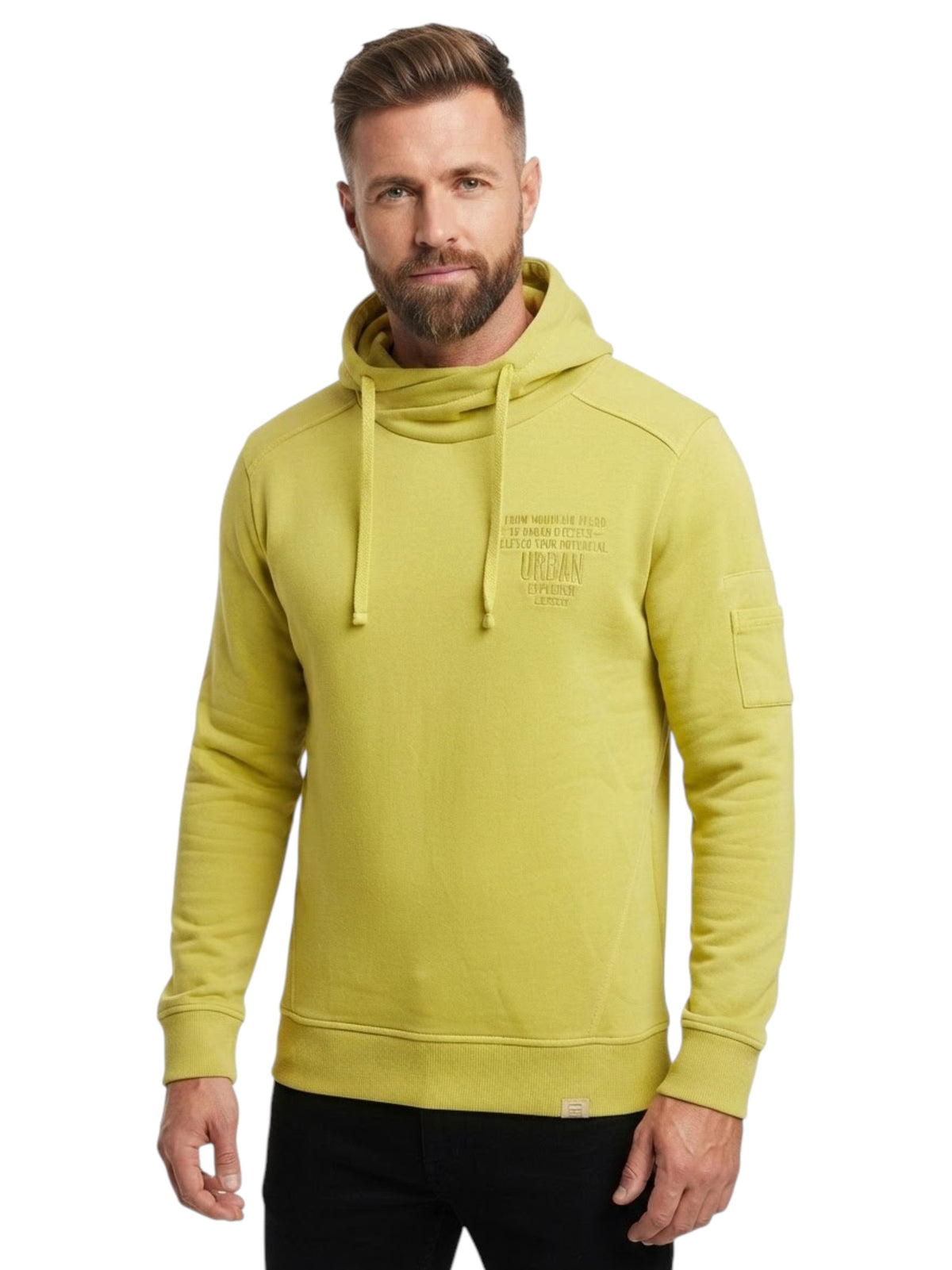 Image for Men's Printed Sweater,Light Green