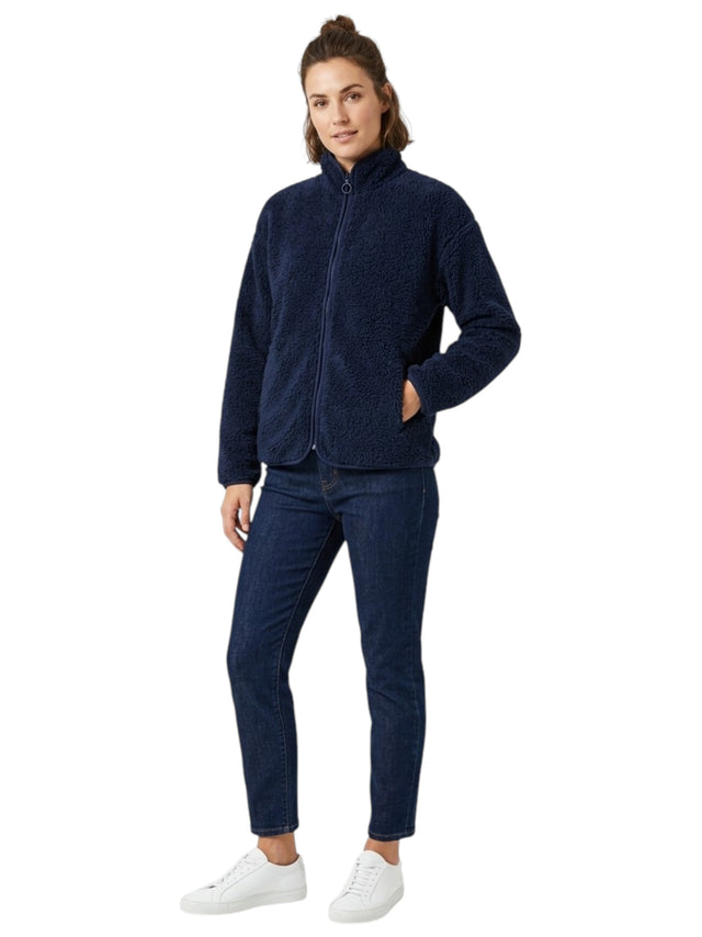 Image for Women's Textured Jacket,Navy Blue