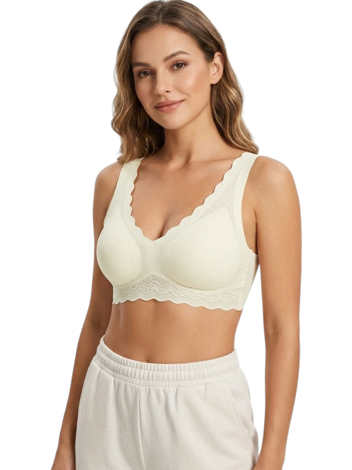 Image for Women's Lace Bra Top,Light Beige