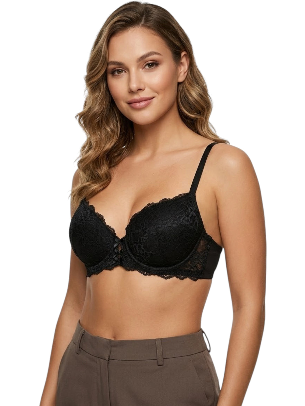Image for Women's Plain Classic Bra,Black
