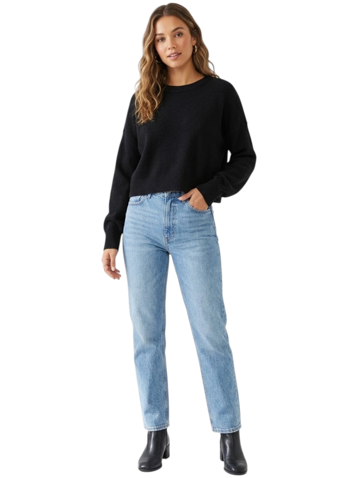 Image for Women's Plain Knit Top,Black