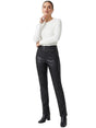 Image for Women's Plain Leather Pants,Black