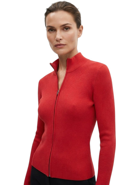 Image for Women's Plain Knit Top,Red
