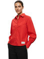 Image for Women's Plain Dress Shirt,Red Orange