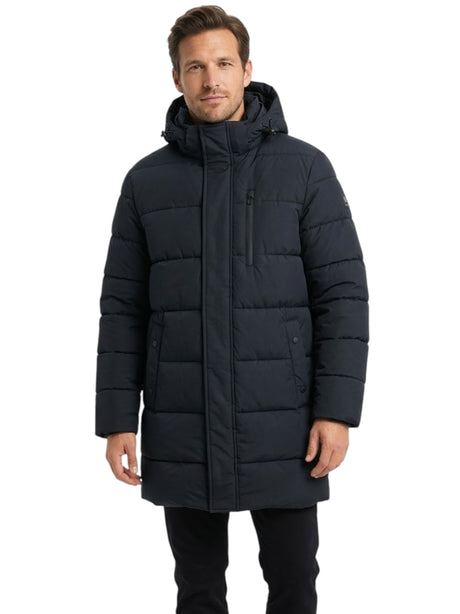 Image for Men's Quilted Puffer Jacket,Black
