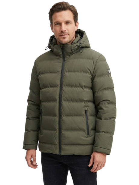 Image for Men's Quilted Puffer Jacket,Olive Green