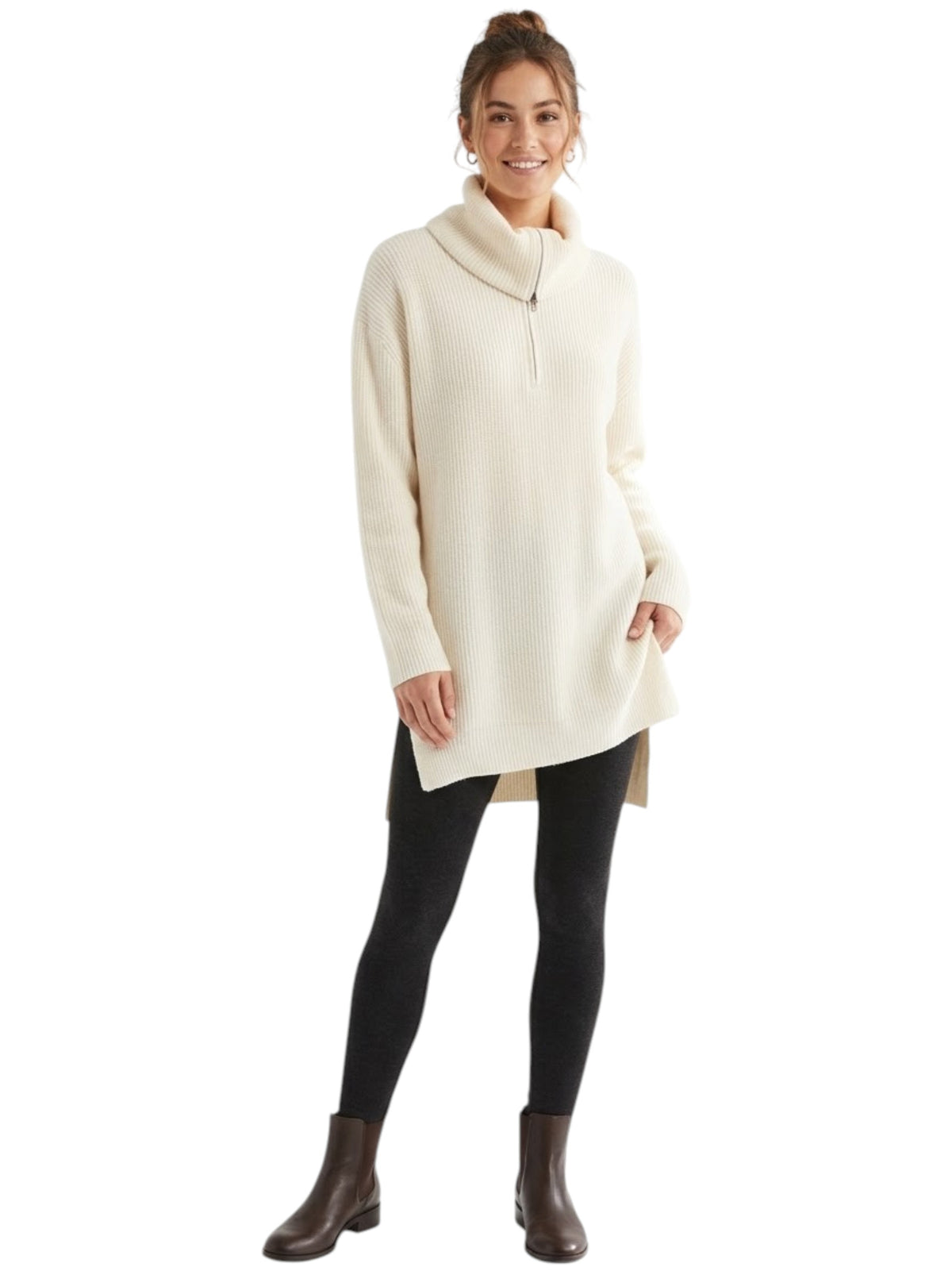 Image for Women's Ribbed Sweater,Off White