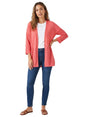 Image for Women's Plain Knit Cardigan,Peachy Pink