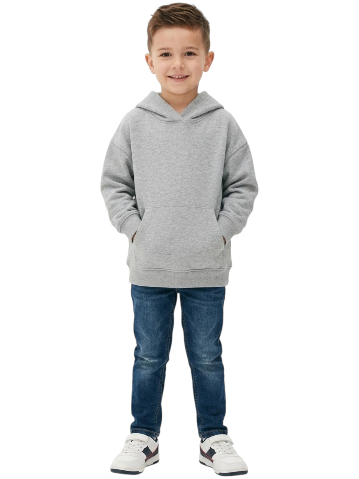 Image for Kids Boy's Plain Hoodie,Grey