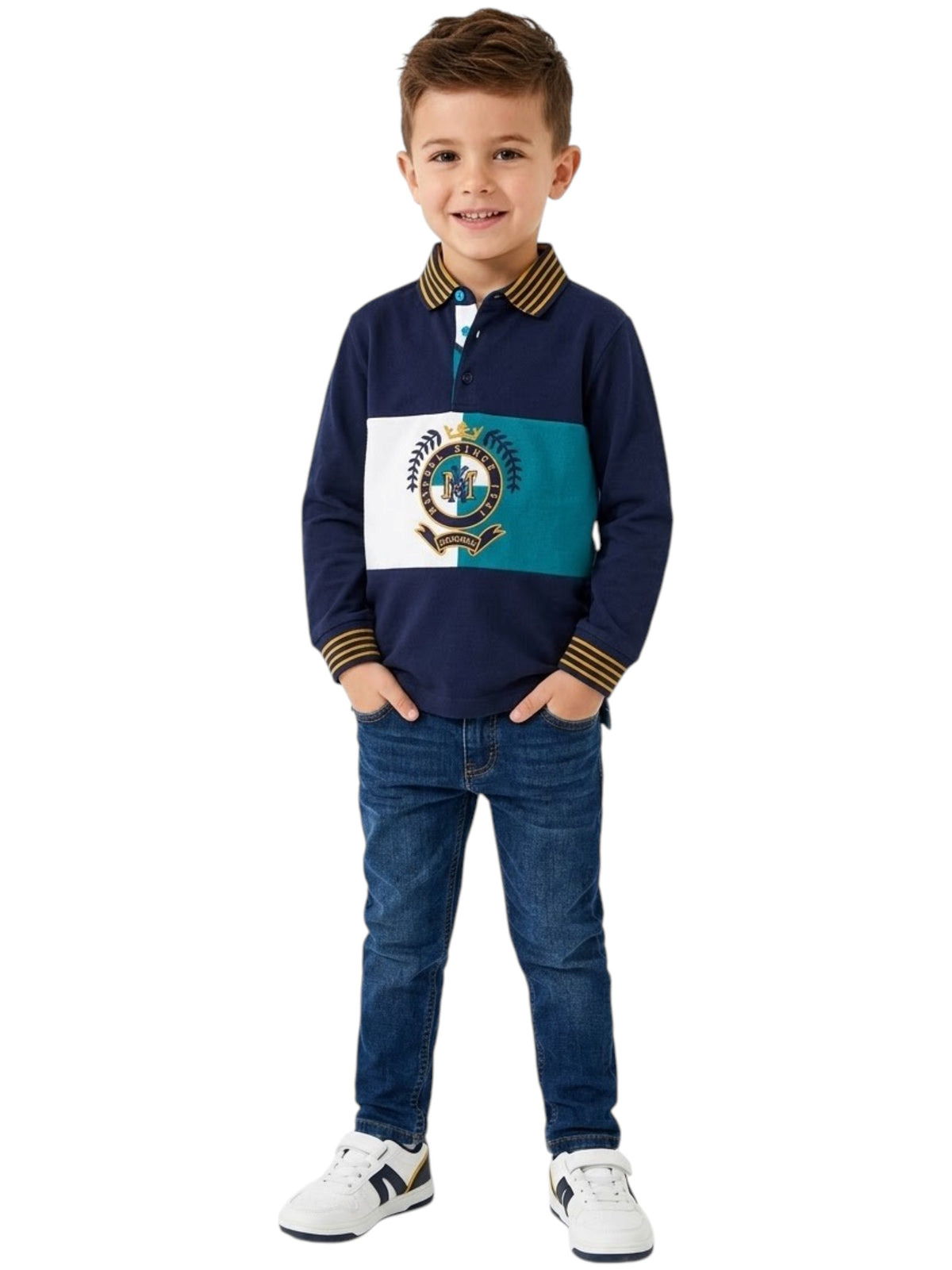 Image for Kids Boy's Printed Polo Top,Multi