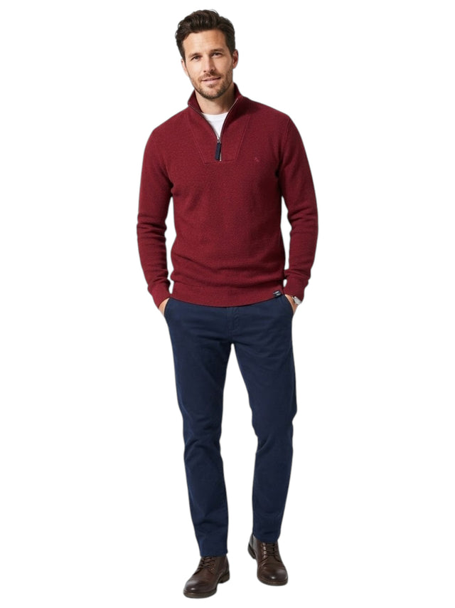 Image for Men's Ribbed Top,Dark Red