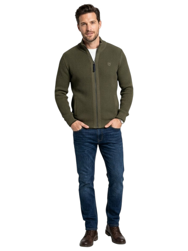 Image for Men's Ribbed Jacket,Olive Green