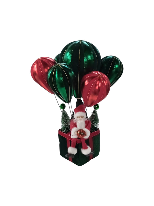 Image for Santa Sitting On Parcel With Balloons