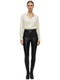 Image for Women's Plain Leather Legging,Black
