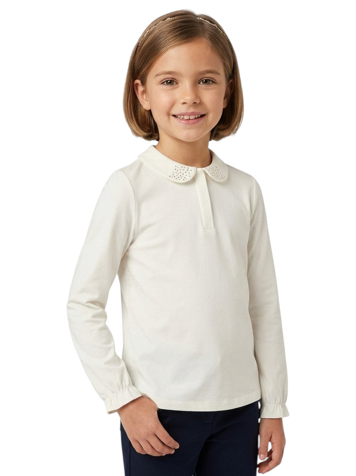 Image for Kids Girl Plain Top,White