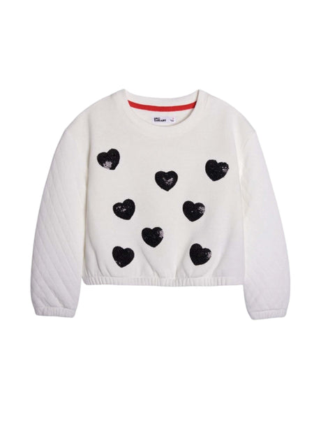Image for Kids Girl Heart Printed Top,White