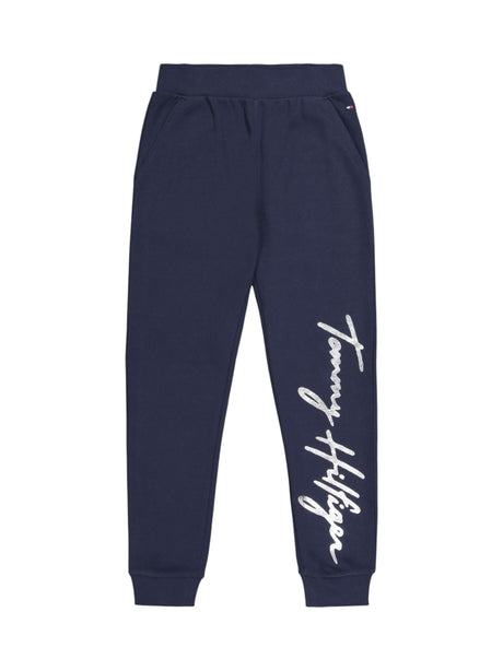 Image for Kids Girl Brand Logo Printed Pants,Navy Blue