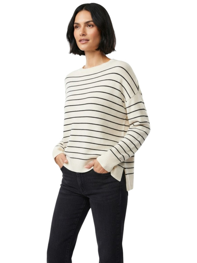 Image for Women's Striped Sweater,Off White