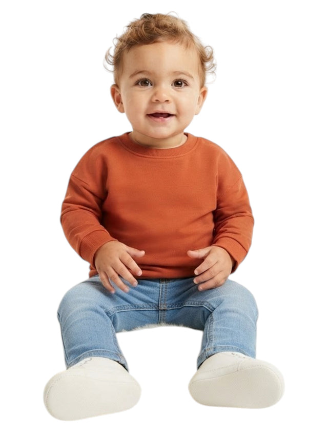 Image for Kids Boy's Plain Top,Dark Orange