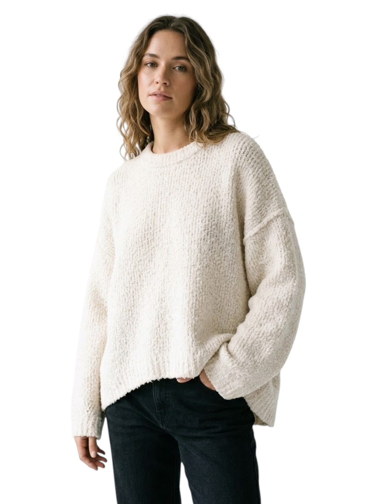 Image for Women's Ribbed Top,Off White
