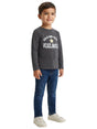 Image for Kids Boy's Printed Top,Dark Grey