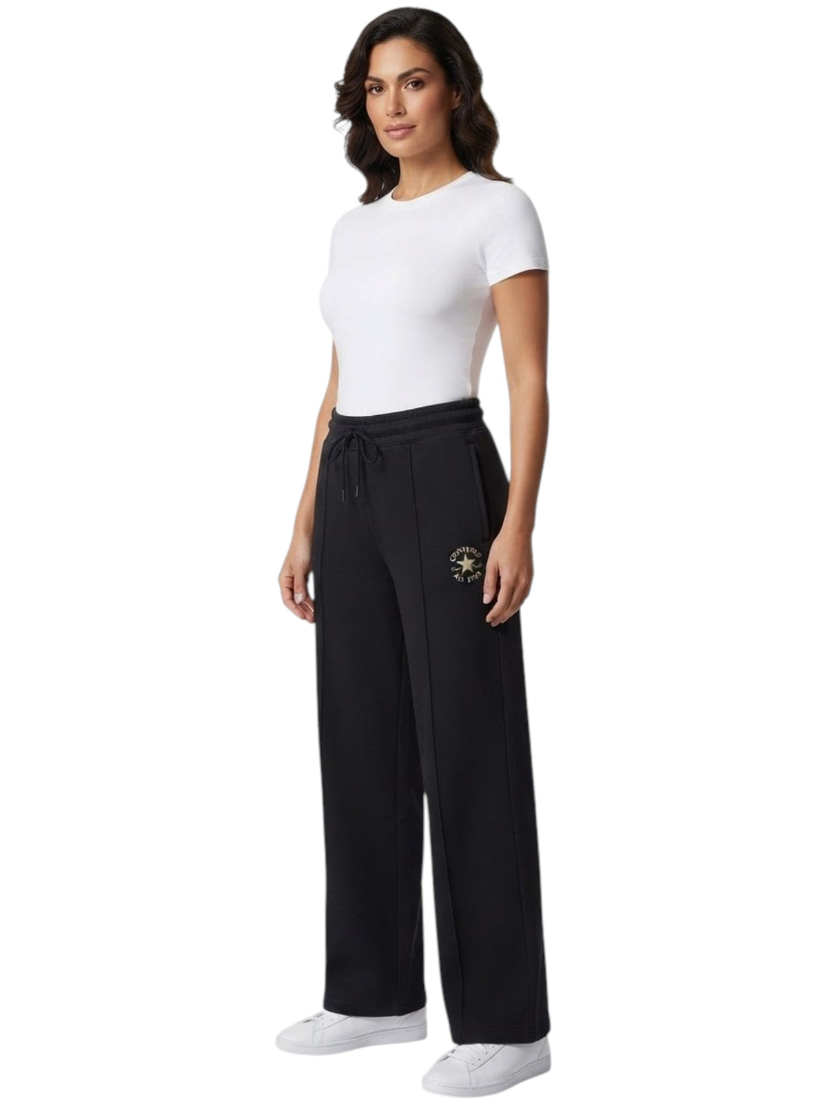 Image for Women's Brand Logo Printed Pants,Black