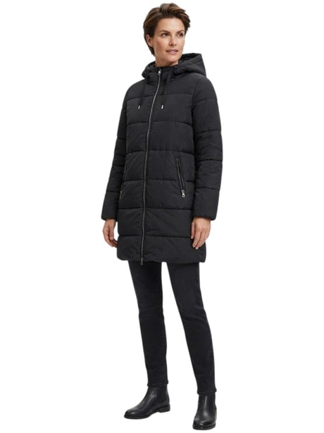 Image for Women's Plain Puffer Jacket,Black