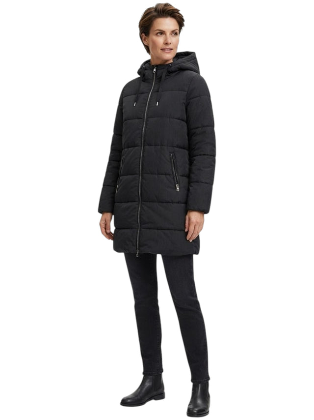 Image for Women's Plain Puffer Jacket,Black