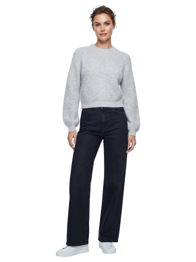 Image for Women's Plain Knitted Sweater,Grey