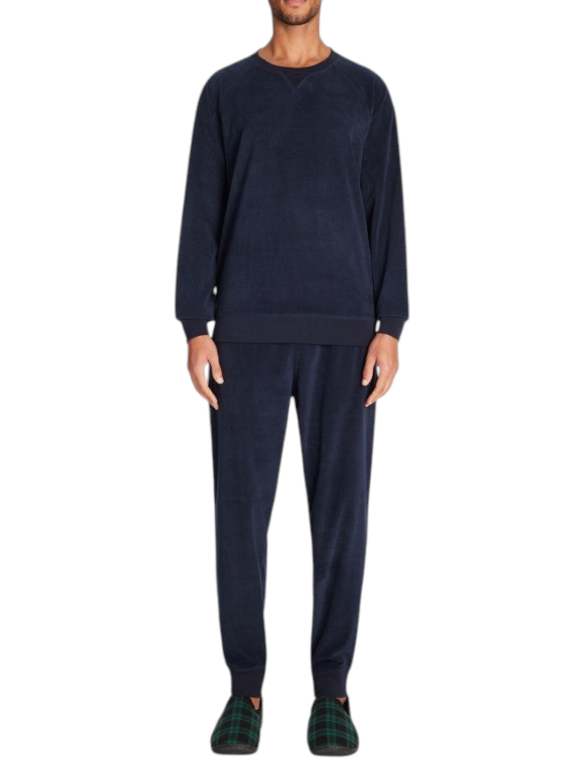 Image for Men's Plain Sleepwear Set,Navy Blue