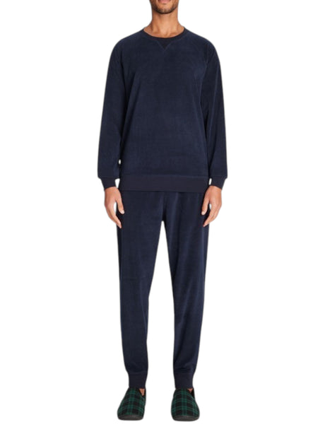 Image for Men's Plain Sleepwear Set,Navy Blue