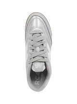 Men's Logo Patched Shoes,Silver