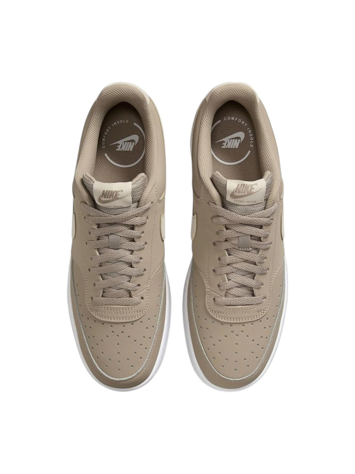 Court Vision Low Next Nature Men's Textured Shoes,Dark Beige