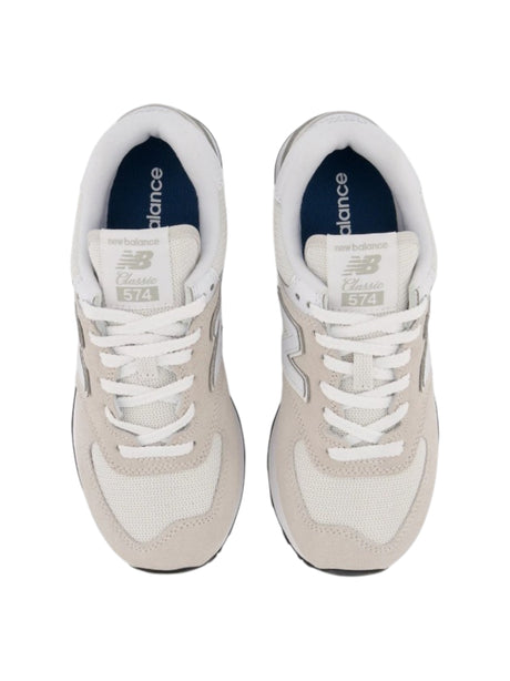 New Balance 574 Women's Textured Shoes,Light Beige