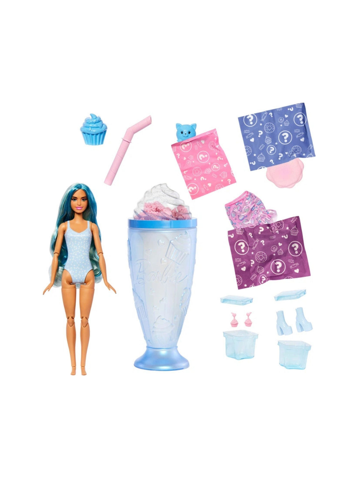 Barbie Pop Reveal Stylish Blue Dessert Doll
