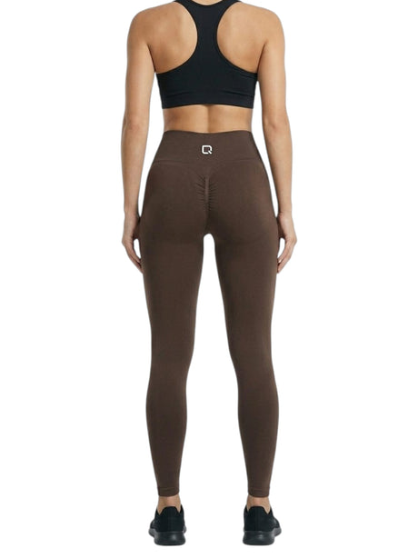 Image for Women's Plain Solid Legging,Brown