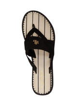 Women's Ribbed Sandals,Black