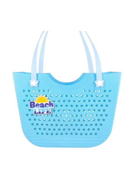 Beach Life Jumbo Pendant For Beach Bag Rubber Tote Bag