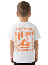 Kids Boy's Printed Back Top,White
