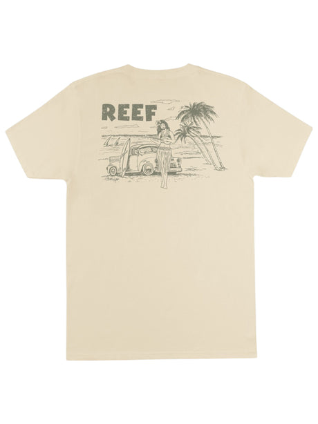 Men's Back Printed Top,Beige
