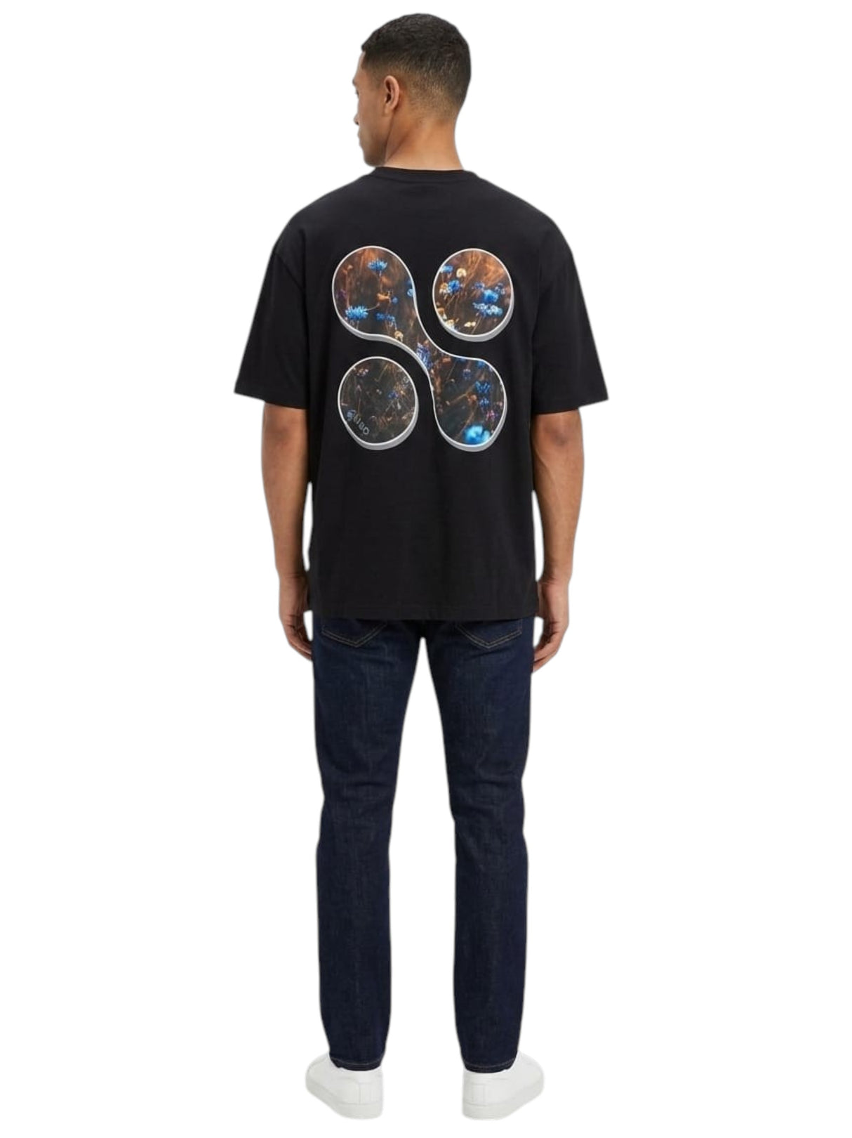 Men's Printed Top,Black