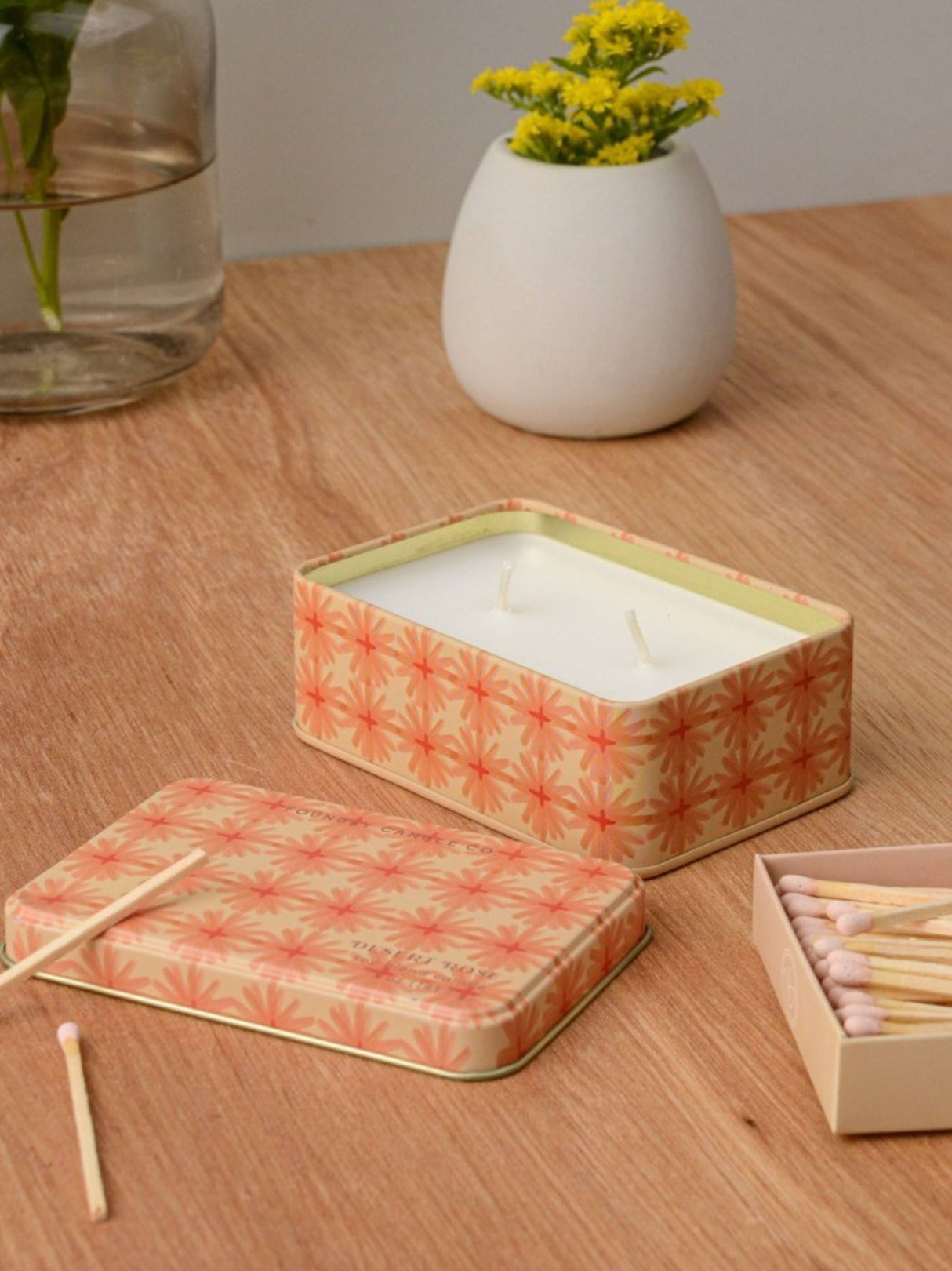 Desert Rose Scented Tin Candle