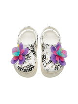 Women's Floral Slipper,White