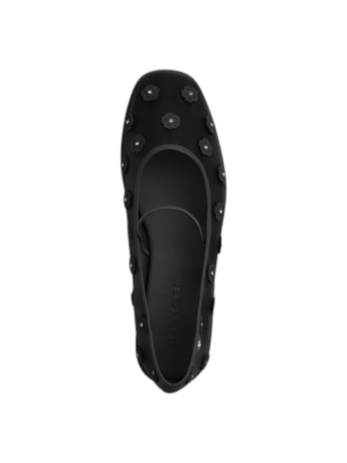 Kids Girl's Floral Mesh Bellorinas,Black