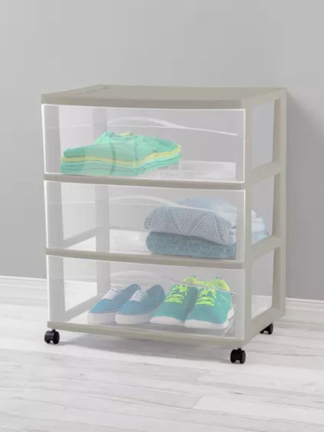 3 Drawer Wide Cart Tower