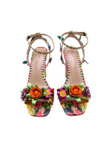 Women's Floral Designes Heeled Shoes,Multi